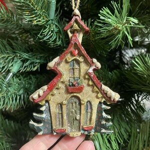 Festive Red and Gold Holiday Ornament